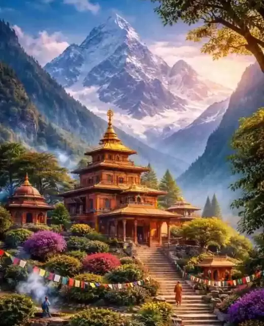 ashram in himalayas - web